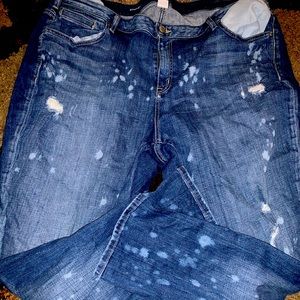 Bleach spotted Jeans